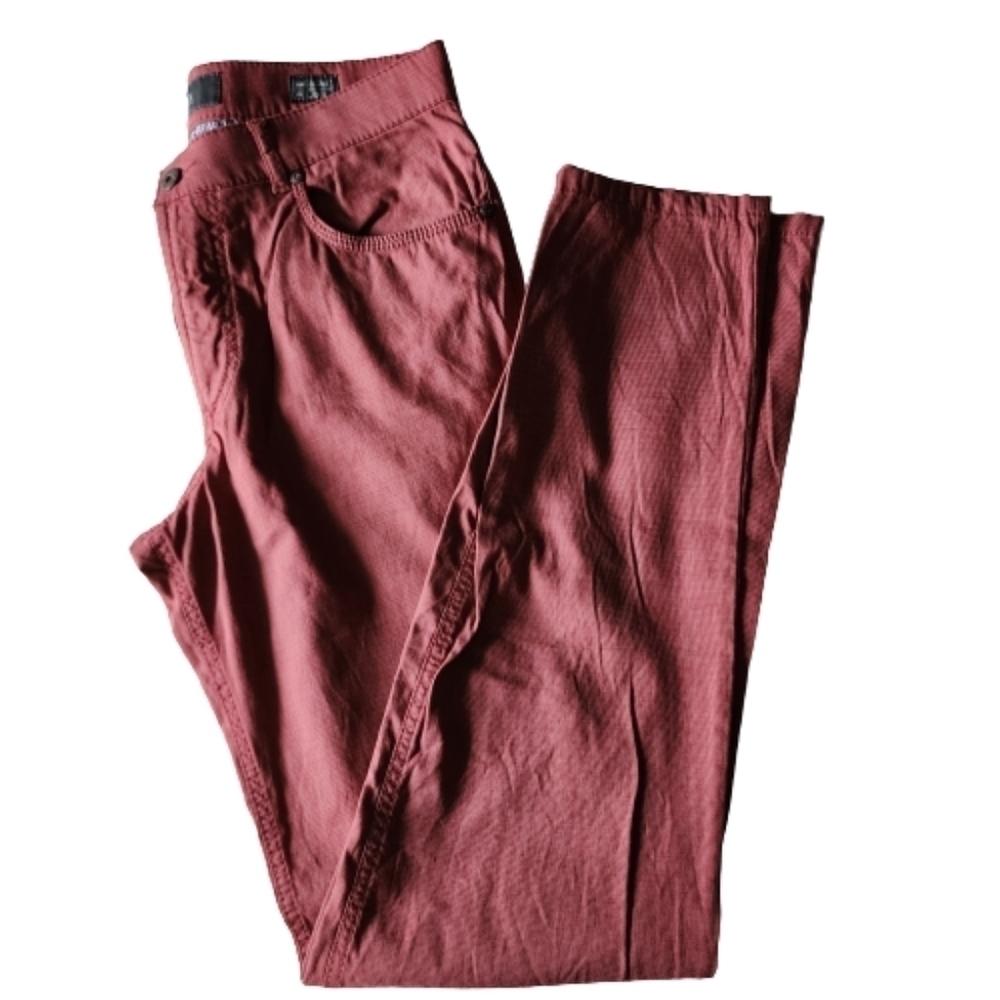 Brax style Cooper regular fit cotton sporty trousers 32/34 color rust